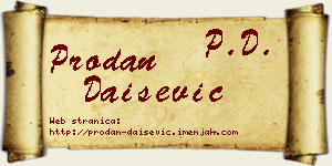 Prodan Daišević vizit kartica